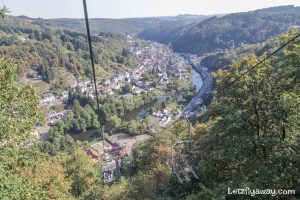 View of vianden from the chairlift