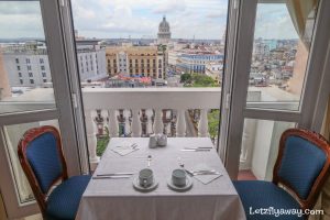Hotel Mercure Sevilla Havana Cuba restaurant view