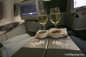 Lufthansa Business Class Boeing 747-800 Champagne