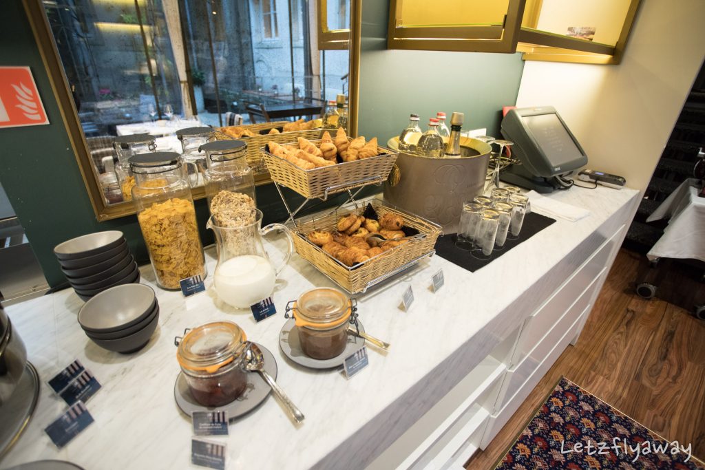 Hotel Le Place d’Armes Luxembourg breakfast buffet