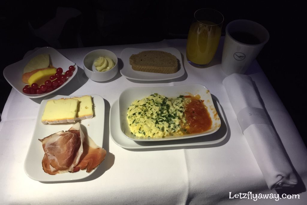 Lufthansa Business Class Breakfast