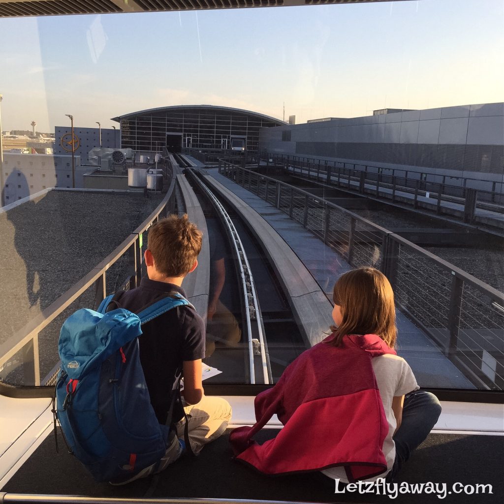 Frankfurt Airport Skytrain with kids