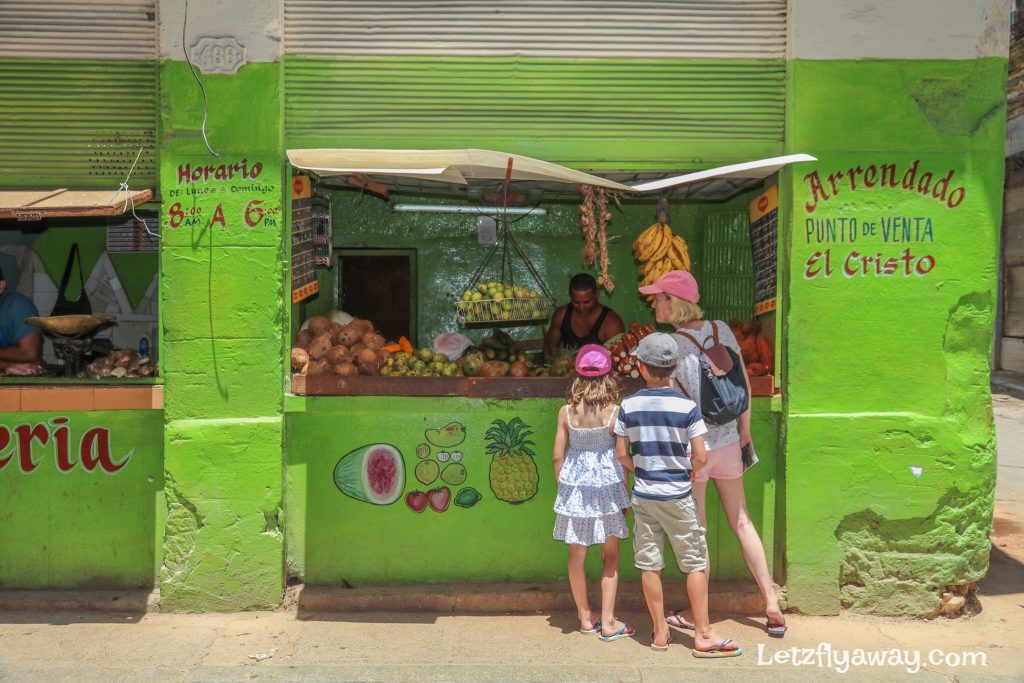 fruit and vegetable seller in havana