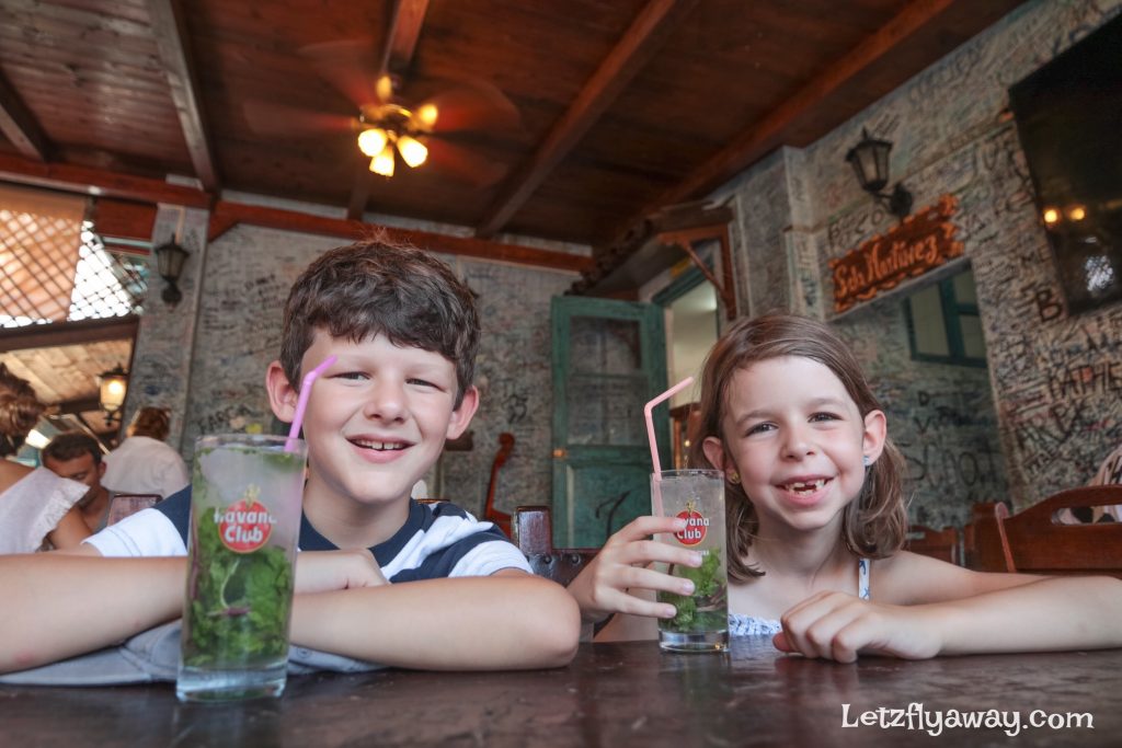 mojito without alcohol for kids at bodeguita del media