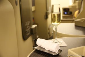 champagne and cold towel