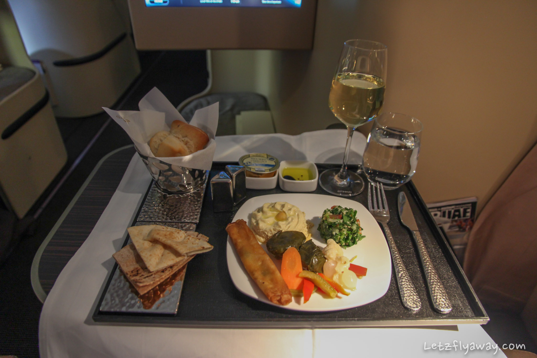 Etihad Business Class Food
