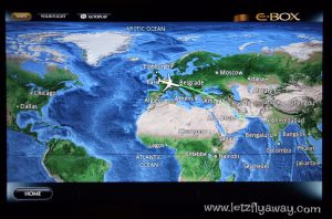 Etihad Business Class Boeing 777 flight map