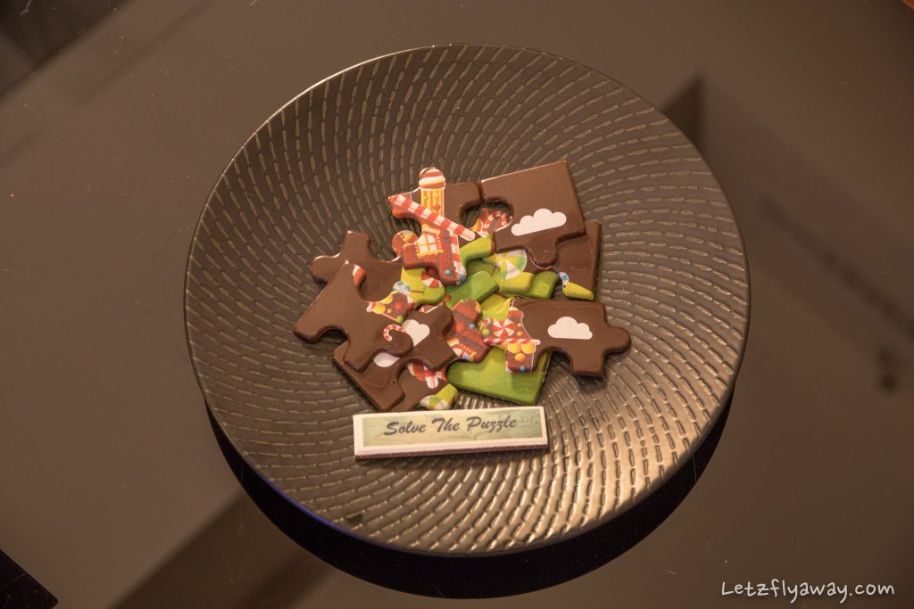 The Oberoi Dubai welcome chocolate puzzle for kids