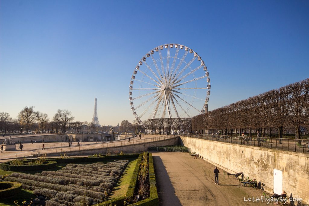 tour eiffel, jardin des tuileries and grande roue de paris 2016