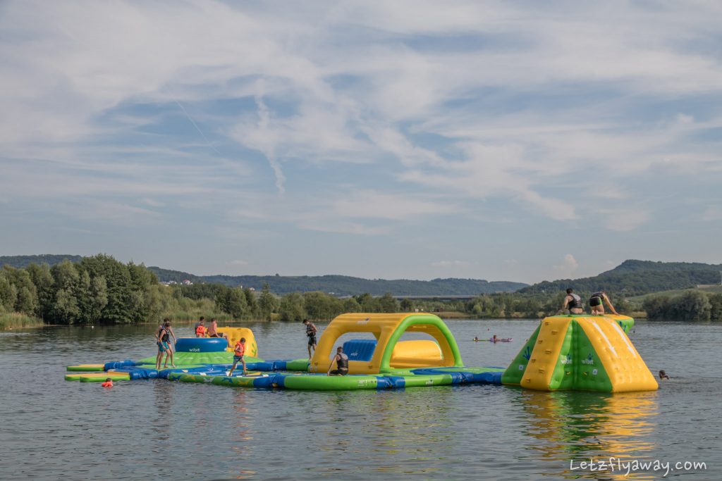 Remerschen lakes inflatable game structure