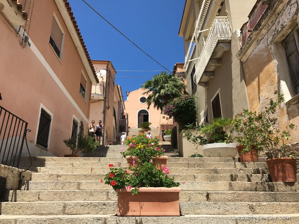 arzachena village stairs to santa lucia church