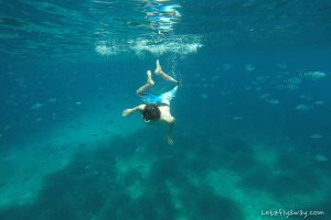 snorkelling with kids in Sardinia